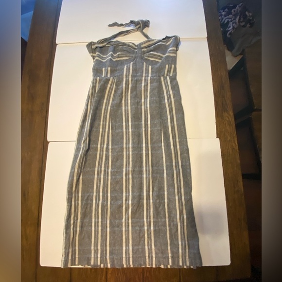 Free People Pinstripe Maxi Dress Size Large B5 - Picture 2 of 3